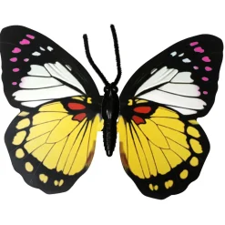 2 Mariposas Deco Amarillas 50 Cm
