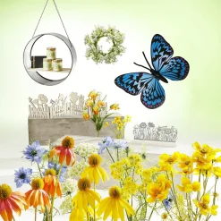 2 Mariposas Deco Azul 50 Cm