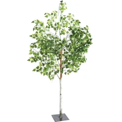 Abedul Artificial Con Placa De Soporte, 200 Cm