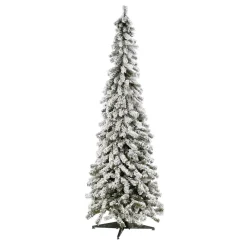 Abeto Artificial, Estrecho, Cubierto De Nieve 210 Cm