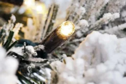 Abeto Artificial, Estrecho, Cubierto De Nieve Con LED 180 Cm