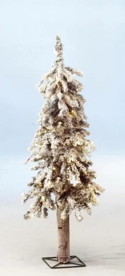 Abeto Artificial Nevado Con LED 60 Cm