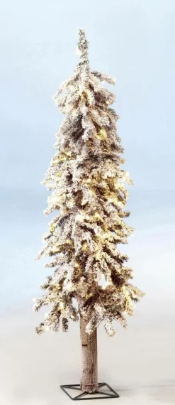 Abeto Artificial Nevado Con LED 90 Cm