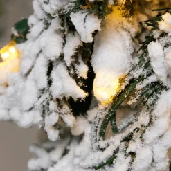 Abeto Artificial Nevado Con LED 90 Cm