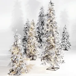 Abeto De Invierno, Abeto Artificial De Luvi Con Nieve Con Luz LED, 160 Cm