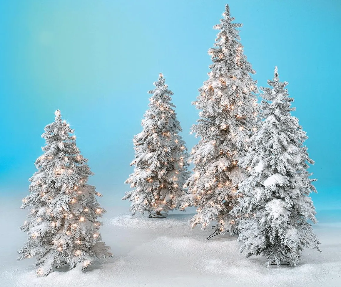 Abeto De Invierno, Abeto Artificial De Luvi Con Nieve Con Luz LED, 160 Cm