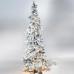 Abeto De Invierno, Abeto Artificial De Luvi Con Nieve Con Luz LED, 210 Cm
