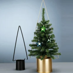 Abeto De Metal Con Maceta, 55 Cm De Altura