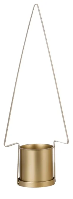 Abeto De Metal Con Maceta Oro, 67 Cm De Altura