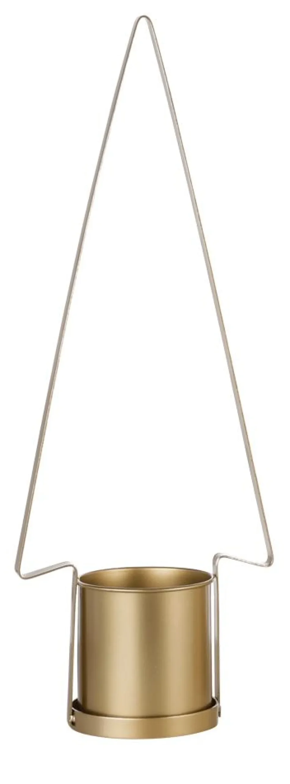 Abeto De Metal Con Maceta Oro, 67 Cm De Altura