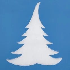 Abeto De Nieve De Algodón Moldeado, Blanco, 18 Cm