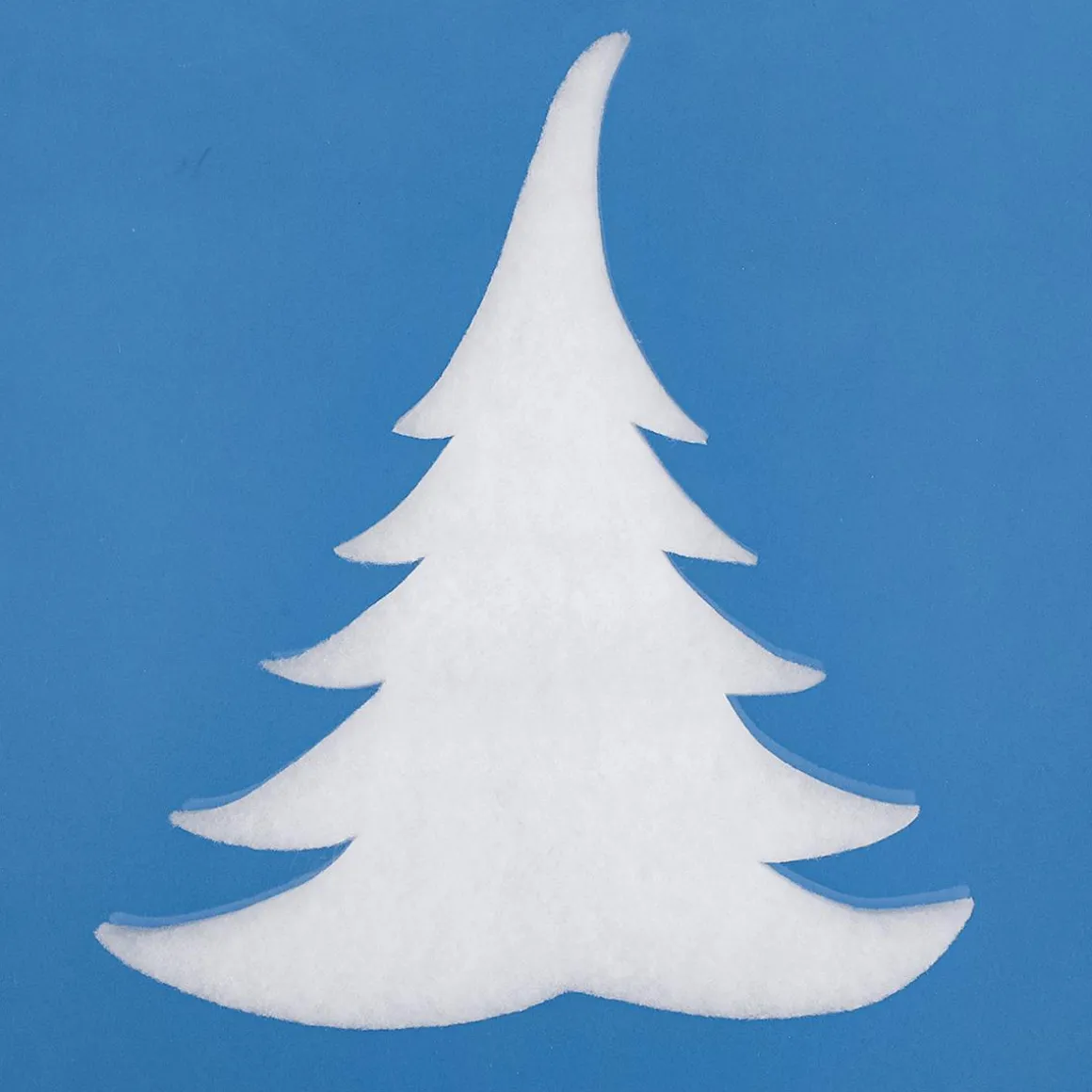 Abeto De Nieve De Algodón Moldeado, Blanco, 18 Cm