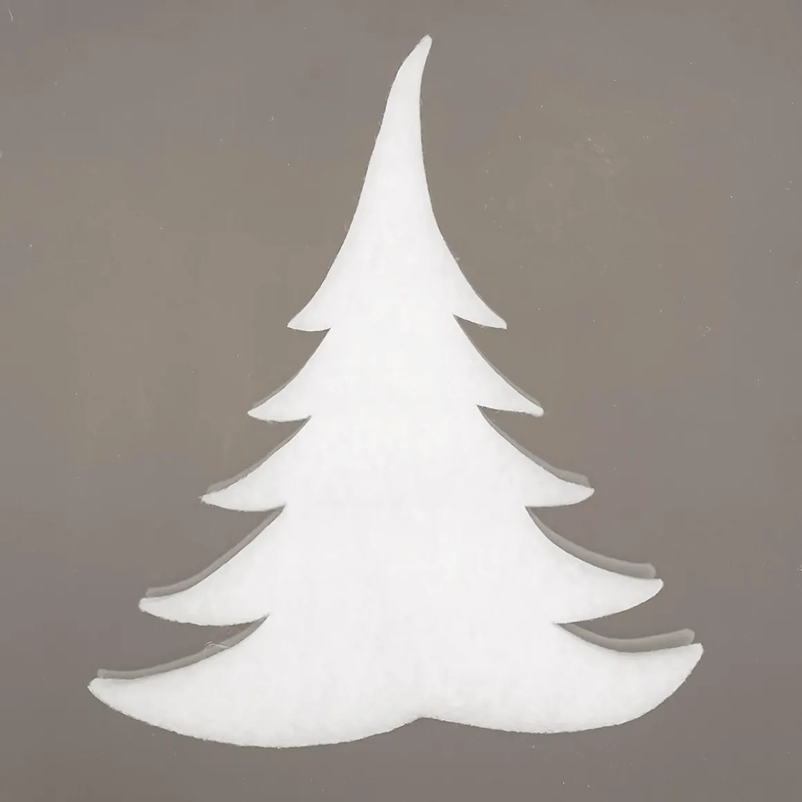 Abeto De Nieve De Algodón Moldeado, Blanco, 18 Cm