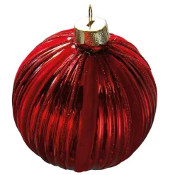 Adorno De Navidad Terciopelo Rojo, 8 Cm, 2 Piezas