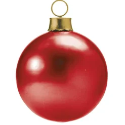 Adorno Navideño, 60 Cm Ø, Rojo, Dorado