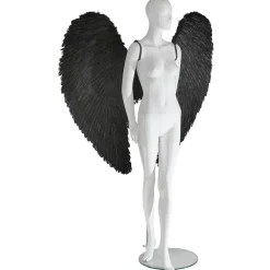 Alas De ángel Negras Con Plumas, Longitud 120 Cm