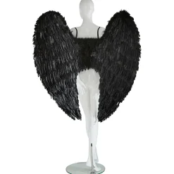 Alas De ángel Negras Con Plumas, Longitud 120 Cm