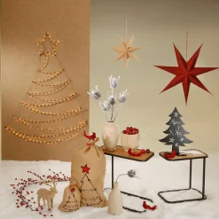 Alce Decorativo Cubierto De Yute 30 X 9 X 32 Cm (largo X Ancho X Alto)