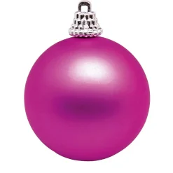 Alfombra, Bolas De Plástico Rosa De Navidad, 6 Cm Ø - 24 Piezas