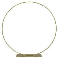 Anillo Decorativo De Metal Con Soporte, Dorado 30 Cm Ø