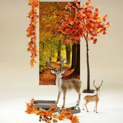 Animal Decorativo De Ciervo Con Cornamenta 83 X 40 X 90 Cm (largo X Ancho X Alto)