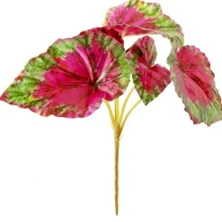 Arbusto De Begonia Artificial Rojo, 26 Cm, 3 Piezas