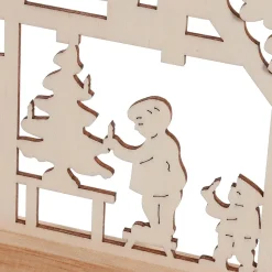 Arco De Vela "Cabaña Del Bosque" 7 Llamas De Madera 58 Cm