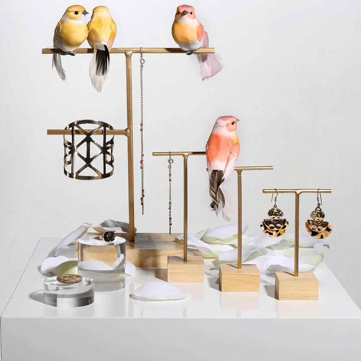 Aves Decorativas, Color Naranja, 10 Cm, 6 Piezas