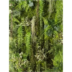 Bandera De Tela XL "Green Plant Wall" De Tela De Bandera Ignífuga De 150 X 200 Cm