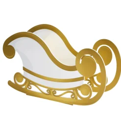 B-bienes Trineo Oro / Blanco 97 Cm