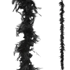 Boa De Plumas, Negra, 180 Cm