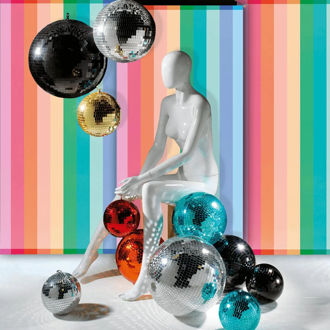 Bola De Discoteca Negra, Ø 30 Cm