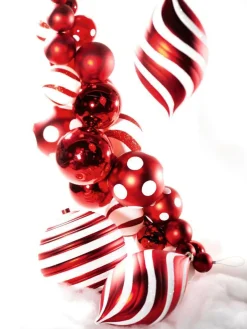 Bola De Navidad, 20 Cm Con Rayas