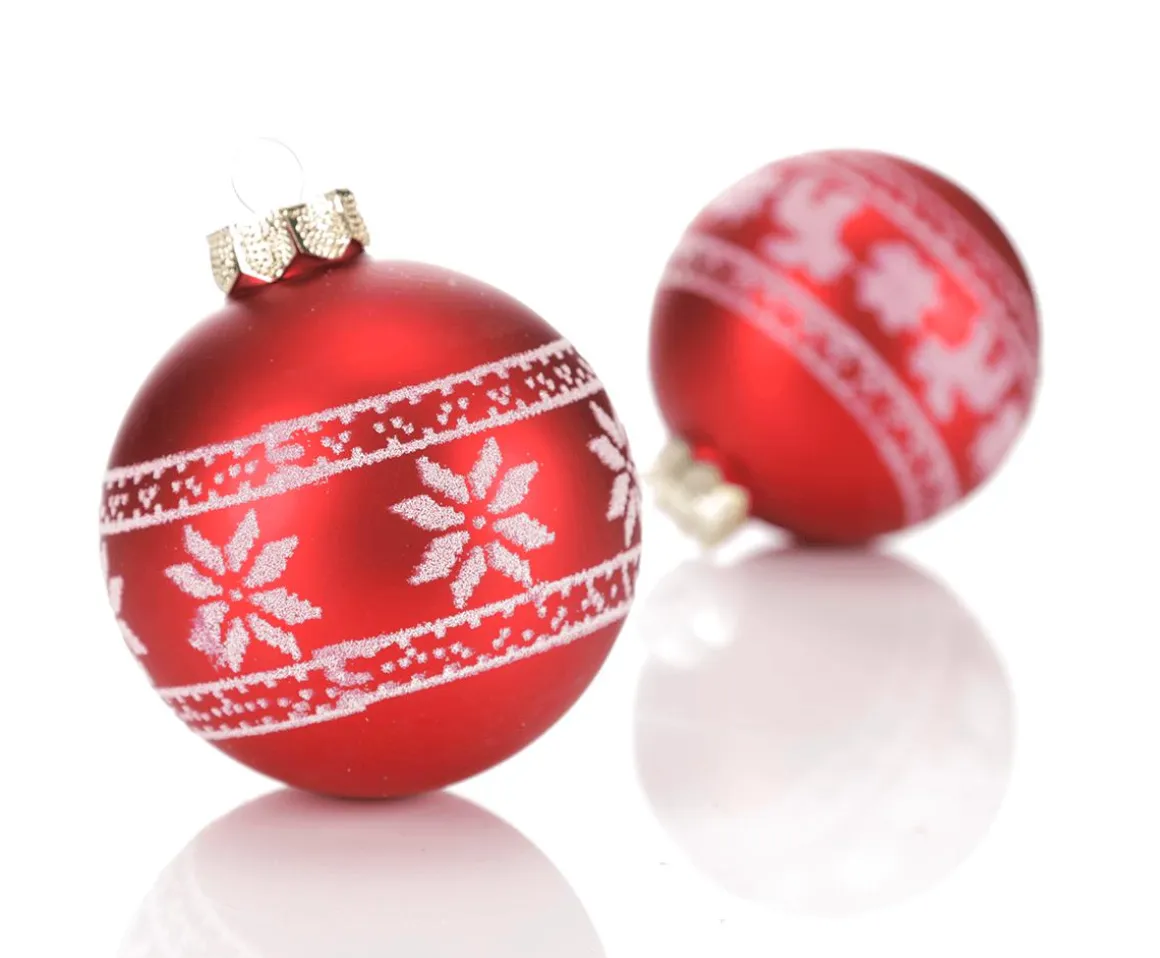 Bola De Navidad De Vidrio "Nordic" 8 Cm, 12 Piezas