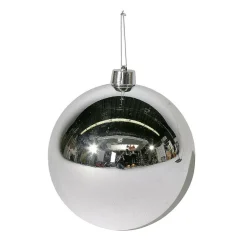 Bola De Navidad XXL Plata Brillante, 30 Cm