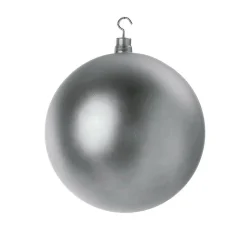 Bola De Navidad XXL Plata Mate, 30 Cm