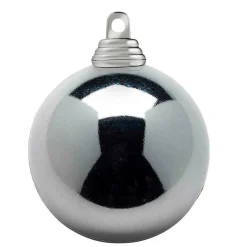 Bolas De Navidad Antracita, Brillantes, De Plástico Ignífugo, 6 Cm Ø - 24 Unidades.