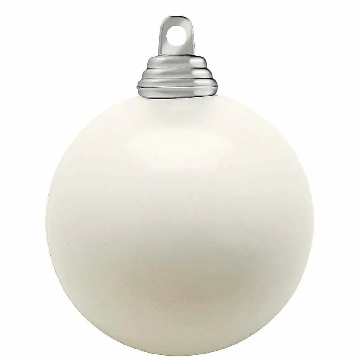 Bolas De Navidad Blancas Y Brillantes De Plástico Ignífugo De 6 Cm De Diámetro - 24 Unidades.