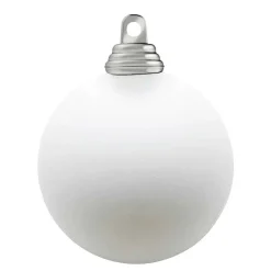 Bolas De Navidad Blancas, Mate, De Plástico Ignífugo, 6 Cm Ø - 24 Piezas