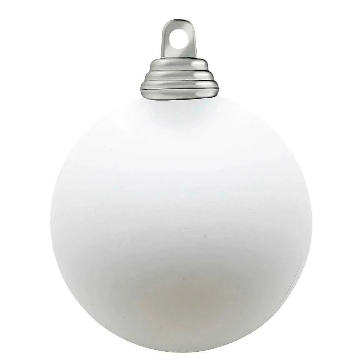 Bolas De Navidad Blancas, Mate, De Plástico Ignífugo, 6 Cm Ø - 24 Piezas