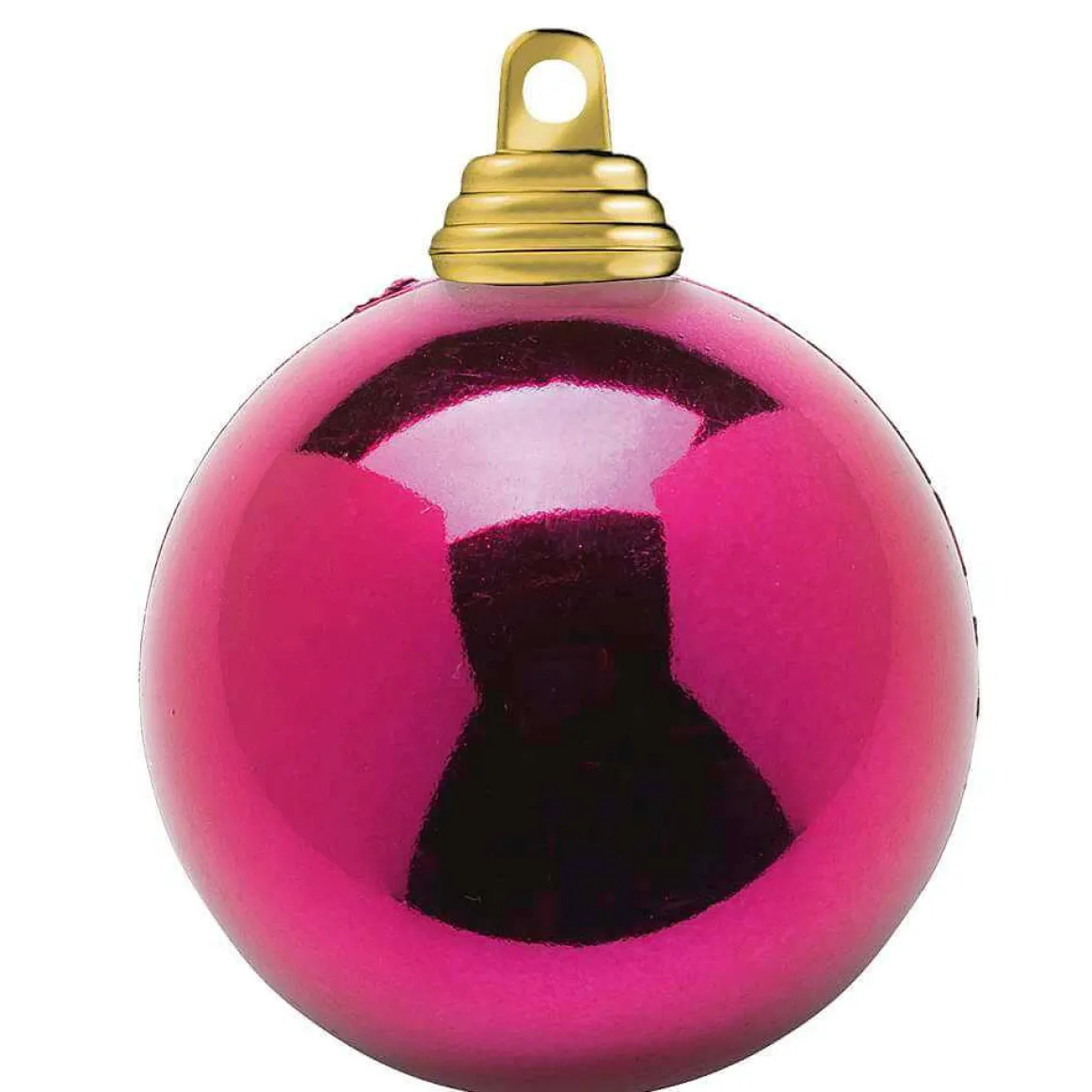 Bolas De Navidad Brillantes De Color Rojo Baya, De Plástico Ignífugo, 10 Cm Ø - 6 Unidades.