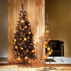 Bolas De Navidad De Cobre, Brillantes, De Plástico Ignífugo, 6 Cm Ø - 24 Piezas