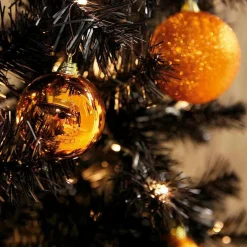 Bolas De Navidad De Cobre, Brillantes, De Plástico Ignífugo, 6 Cm Ø - 24 Piezas