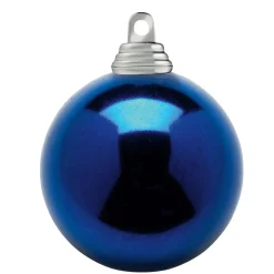 Bolas De Navidad De Plástico Azul Oscuro Brillante, 6 Cm Ø - 24 Piezas