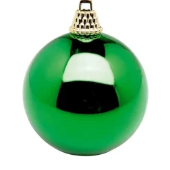 Bolas De Navidad De Plástico Verde Brillante, 6 Cm Ø - 24 Piezas