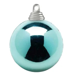 Bolas De Navidad De Plástico Azul Claro Brillante, 6 Cm Ø - 24 Piezas