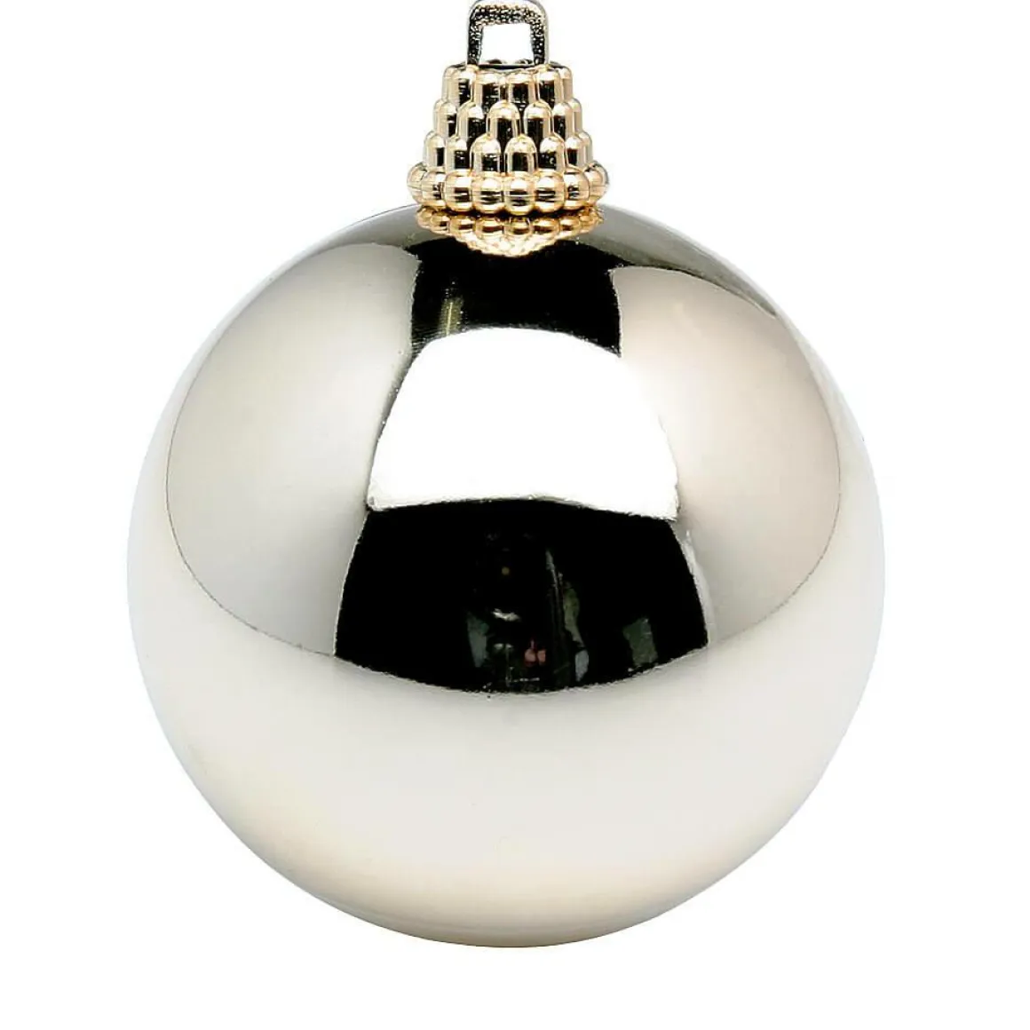Bolas De Navidad De Plástico Brillante, Color Champán, 6 Cm Ø - 24 Piezas