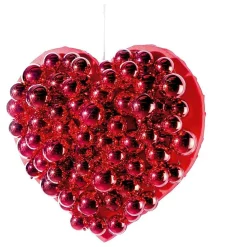 Bolas De Navidad De Plástico Rojo Vino Brillante, 6 Cm Ø - 24 Piezas