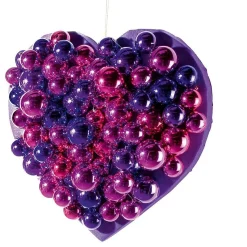 Bolas De Navidad De Plástico Rosa Brillante, 6 Cm Ø - 24 Piezas