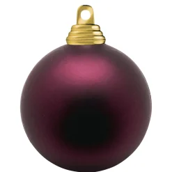 Bolas De Navidad De Plástico, Color Rojo Vino, 6 Cm Ø - 24 Piezas